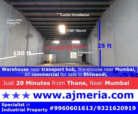 Warehouse near transport hub, Warehouse near Mumbai,All commercial for sale in Bhiwandi,